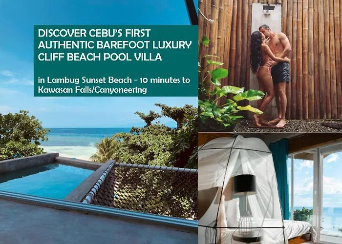 Beachfront Villa With Private Pool On 1,5 Km Lambug Beach, Kawasan Falls 10 Min, Badian Moalboal - The Verge Cebu